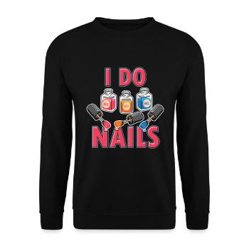 Manucure Manucure Nail Art Cosmétique Esthéticienne - Sweat-shirt Unisexe - noir - Devant - Alina (178cm) & Michal (187cm)