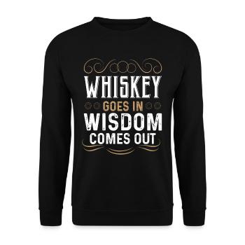 Whiskey Whiskey Scotch Single Malt Bourbon Gift - Unisex Sweatshirt - black - Front - Alina (178cm) & Michal (187cm)