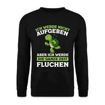 Ich Werde Nicht Aufgeben Läufer Schildkröte Laufen - Unisex Pullover - Schwarz - Vorne - Alina (178cm) & Michal (187cm)