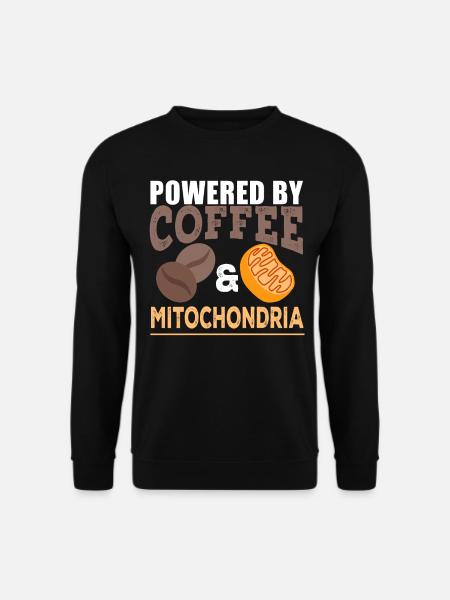 Biologie - Powered By Coffee And Mitochondria - Unisex Pullover - Schwarz