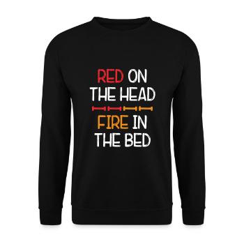 Roux sur la tête rousse cheveux roux roux rousses - Sweat-shirt Unisexe - noir - Devant - Alina (178cm) & Michal (187cm)