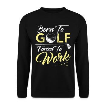 Golf Golf Club Golfeur Golfeur Cadeau - Sweat-shirt Unisexe - noir - Devant - Alina (178cm) & Michal (187cm)