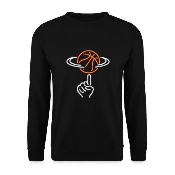 Basketball Ring Coach Joueurs MVP Dribbling Court - Sweat-shirt Unisexe - noir - Devant - Alina (178cm) & Michal (187cm)