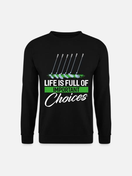 Golf Golfschläger Golfer Golfspieler Geschenk - Unisex Pullover - Schwarz