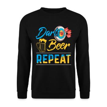 Darts Dart Dartboard Bullseye Dart Arrow Gift - Unisex Sweatshirt - black - Front - Alina (178cm) & Michal (187cm)