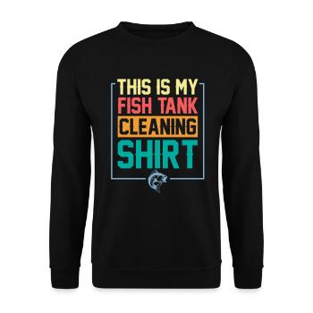 This Is My Fish Tank Aquarist Marine Aquarium Gift - Unisex Sweatshirt - black - Front - Alina (178cm) & Michal (187cm)