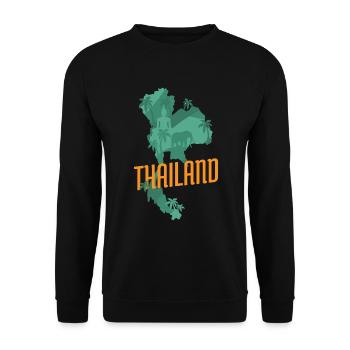 Voyageurs de voyage Elephant Country Tourist - Sweat-shirt Unisexe - noir - Devant - Alina (178cm) & Michal (187cm)