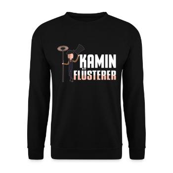 Schornsteinfeger - Kamin Flüsterer - Unisex Pullover - Schwarz - Vorne - Alina (178cm) & Michal (187cm)
