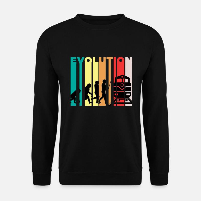 Evolution Of Train Driver Gift - Unisex Sweatshirt - black