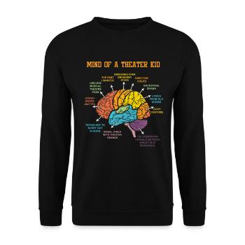 Acteur Brain Theatre Thater Actrice Actrice Cadeau - Sweat-shirt Unisexe - noir - Devant - Alina (178cm) & Michal (187cm)