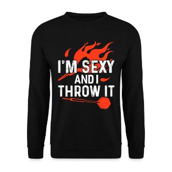 Darts Dart Dartboard Bullseye Dart Arrow Gift - Unisex Sweatshirt - black - Front - Alina (178cm) & Michal (187cm)