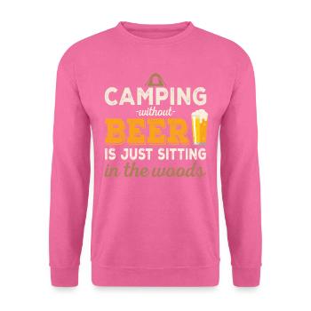 Tentes Camping Camper Caravane Tentes Cadeau - Sweat-shirt Unisexe - rose - Devant