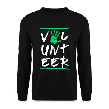 Volunteer Volunteers Volunteering Rescue Charity - Unisex Sweatshirt - black - Front - Alina (178cm) & Michal (187cm)