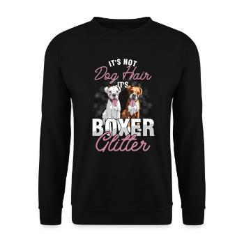 Boxer Dog Dog Owner Dog Lover Puppy Gift - Unisex Sweatshirt - black - Front - Alina (178cm) & Michal (187cm)