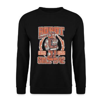 Roboterfabrik Roboter Technologie Geschenk - Unisex Pullover - Schwarz - Vorne - Alina (178cm) & Michal (187cm)