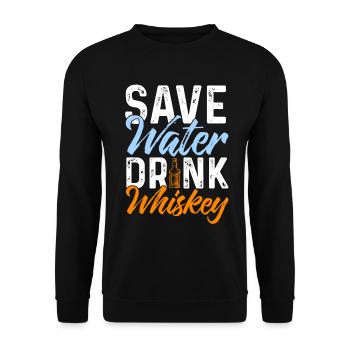 Whiskey Whiskey Scotch Single Malt Bourbon Gift - Unisex Sweatshirt - black - Front - Alina (178cm) & Michal (187cm)