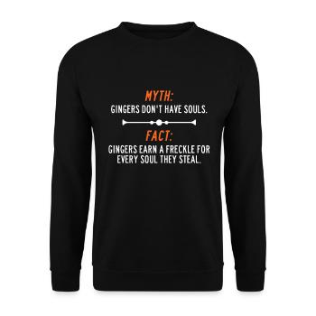 Gingembre Redheads Red Hair Redhead Ginger Gift - Sweat-shirt Unisexe - noir - Devant - Alina (178cm) & Michal (187cm)