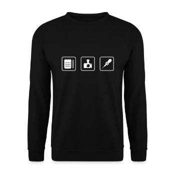 Journalism Writer Journalists Journalist Reporter - Unisex Sweatshirt - black - Front - Alina (178cm) & Michal (187cm)