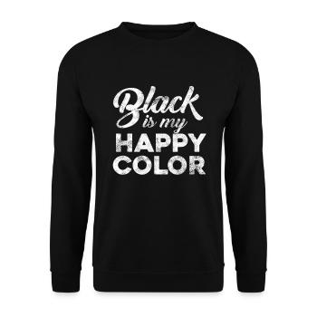 Le noir est mon cadeau gothique de couleur sombre sombre sombre - Sweat-shirt Unisexe - noir - Devant - Alina (178cm) & Michal (187cm)