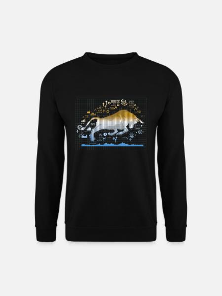 Bull Stock Market Trader Devisen Forex - Unisex Pullover - Schwarz