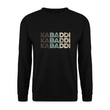 Kabaddi Vintage Match Kapaddi Spiel Chadukudu - Unisex Pullover - Schwarz - Vorne - Alina (178cm) & Michal (187cm)