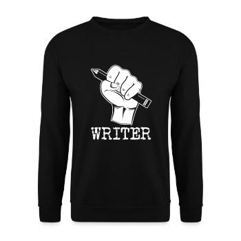 Writer Journalist Journalism Author Newspaper Gift - Unisex Sweatshirt - black - Front - Alina (178cm) & Michal (187cm)