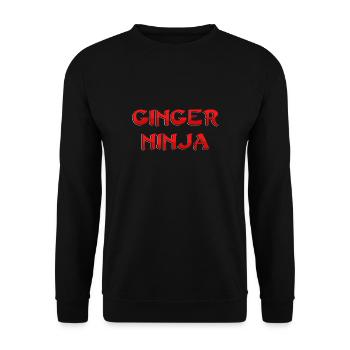 Ginger Ninja Red Hair Freckles Rousse Rousses - Sweat-shirt Unisexe - noir - Devant - Alina (178cm) & Michal (187cm)