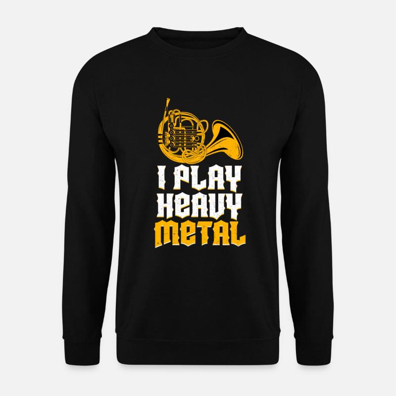 Ich spiele Heavy Metal Hornist Wind - Unisex Pullover - Schwarz