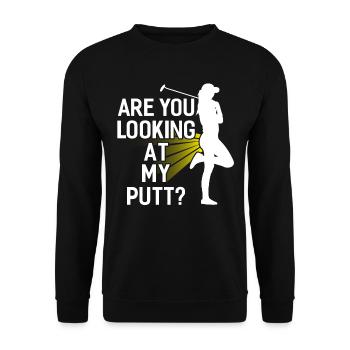 Golf Golf Club Golfeur Golfeur Cadeau - Sweat-shirt Unisexe - noir - Devant - Alina (178cm) & Michal (187cm)