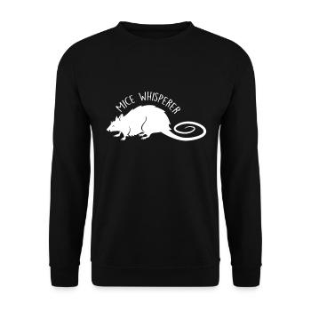 Mice Whisperer Mouse Rat Pet Animal Lover Rodent - Unisex Sweatshirt - black - Front - Alina (178cm) & Michal (187cm)