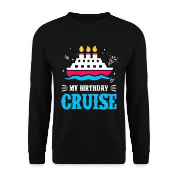 Anniversaire Croisière Croisière Croisière Bateau de croisière Vacances - Sweat-shirt Unisexe - noir - Devant - Alina (178cm) & Michal (187cm)
