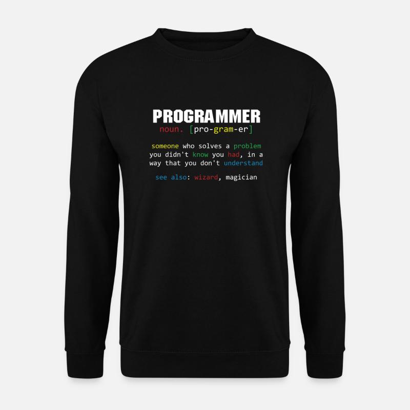 Programmierer Definition Codierer Programmiercodierung - Unisex Pullover - Schwarz