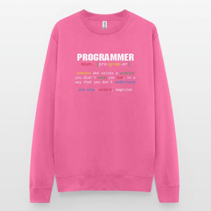 Programmer Definition Coder Programming Coding Unisex Sweatshirt