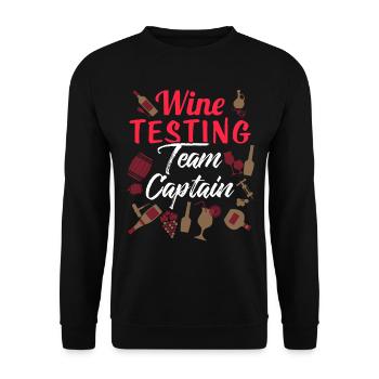 Wine red wine white wine wine glass winemaker gift - Unisex Sweatshirt - black - Front - Alina (178cm) & Michal (187cm)