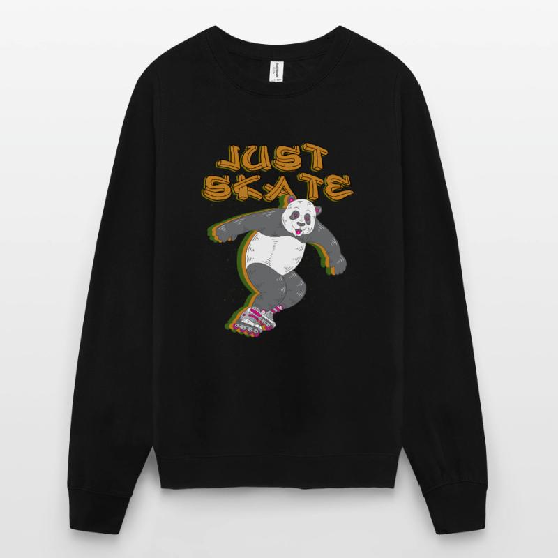 Einfach Skate Panda Inline Skating Rollerblading Geschenk Unisex Pullover