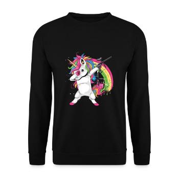 Paintball Unicorn Paintball Player Paintball - Unisex Sweatshirt - black - Front - Alina (178cm) & Michal (187cm)