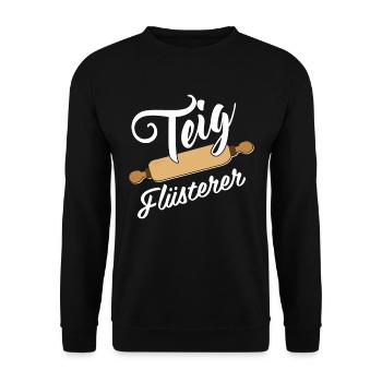 Bäcker - Teig Flüsterer - Unisex Pullover - Schwarz - Vorne - Alina (178cm) & Michal (187cm)