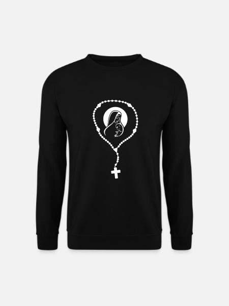 Maria Rosenkranz Jesus Christus Religion Glaubenskirche - Unisex Pullover - Schwarz