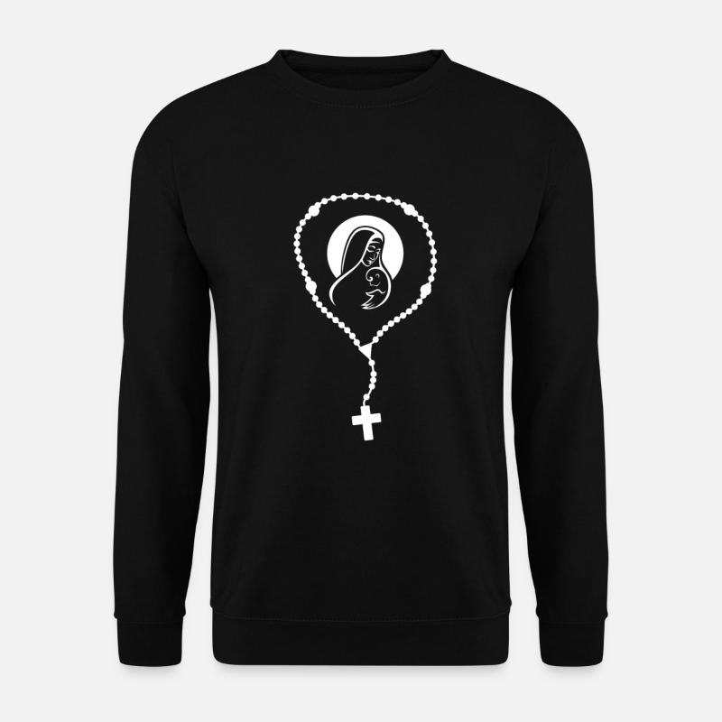 Maria Rosenkranz Jesus Christus Religion Glaubenskirche - Unisex Pullover - Schwarz