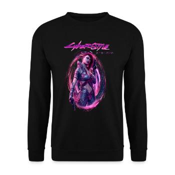 Mujer sexy cyborg Cyber style cyberpunk2077 Fanart - Unisex Sweatshirt - black - Front - Alina (178cm) & Michal (187cm)