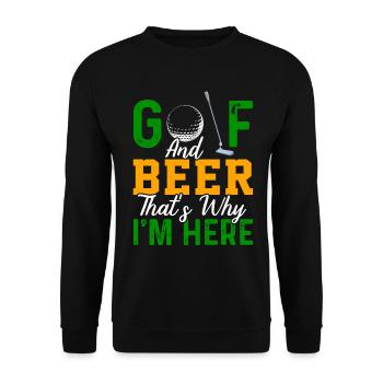 Golf golf club golfer golfer gift - Unisex Sweatshirt - black - Front - Alina (178cm) & Michal (187cm)