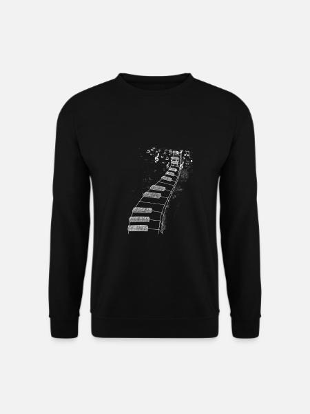 Piano Claviers Piano Player Music Notes Gift - Sweat-shirt Unisexe - noir
