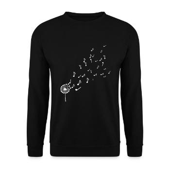 Notes de musique de pissenlit cadeau de pianiste joueur de piano - Sweat-shirt Unisexe - noir - Devant - Alina (178cm) & Michal (187cm)