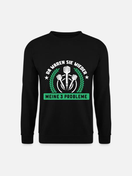 Dart Darts Bullseye Dartspieler Dartboard Geschenk - Unisex Pullover - Schwarz