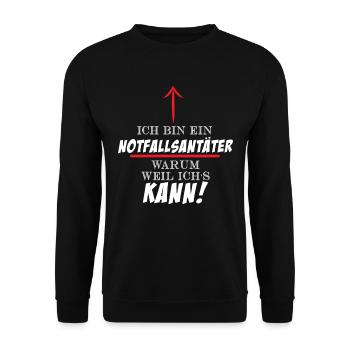 Ich bin ein Notfallsanitäter - Unisex Pullover - Schwarz - Vorne - Alina (178cm) & Michal (187cm)