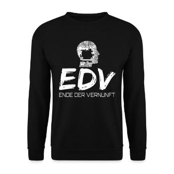 EDV - Ende Der Vernunft - Unisex Pullover - Schwarz - Vorne - Alina (178cm) & Michal (187cm)