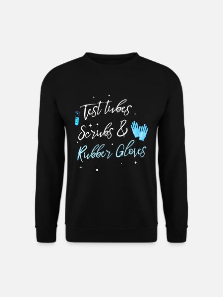 Medizinisches Labor für Reagenzgläser und Gummihandschuhe - Unisex Pullover - Schwarz