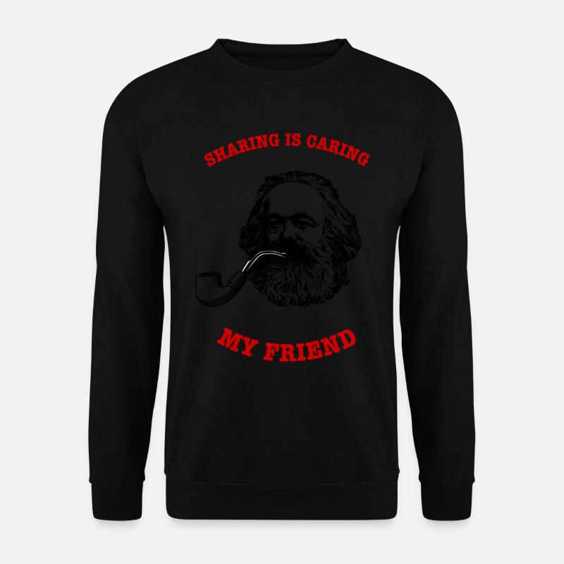 Communism ghost gift pipe Marx - Unisex Sweatshirt - black