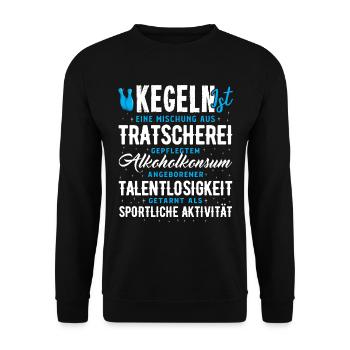 Kegeln - Der Beste Sport - Unisex Pullover - Schwarz - Vorne - Alina (178cm) & Michal (187cm)