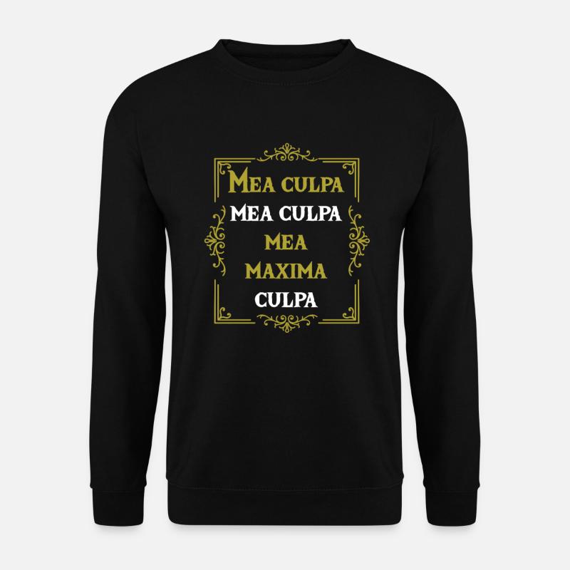 Mea Culpa Gott Religion Jesus Christus Kirche Glaube - Unisex Pullover - Schwarz